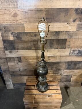 Vintage Heavy Brass Table Lamp-Classical Baluster Urn Style-Traditional Light
